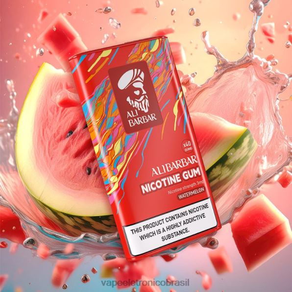 Alibarbar goma de nicotina melancia 6BR28103 - Vape Eletronico