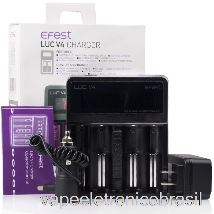 Vape Eletrônico Efest Luc V4 Carregador Lcd