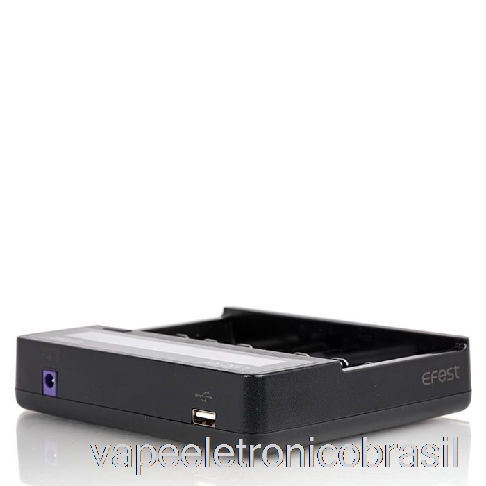 Vape Recarregável Efest Luc V6 Carregador Universal Lcd De 6 Baias