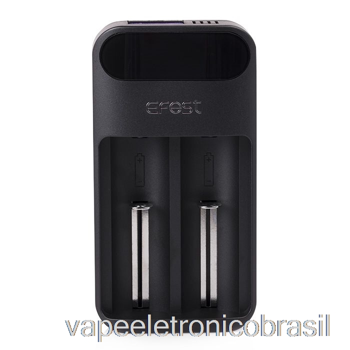 Vape Recarregável Efest Exuberante Q2 Carregador De Bateria Led Inteligente De 2 Compartimentos