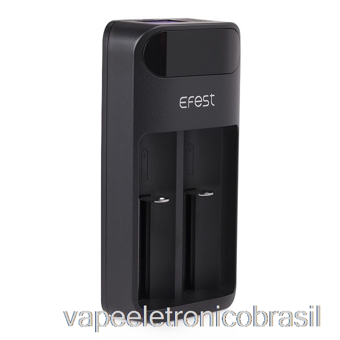 Vape Recarregável Efest Exuberante Q2 Carregador De Bateria Led Inteligente De 2 Compartimentos