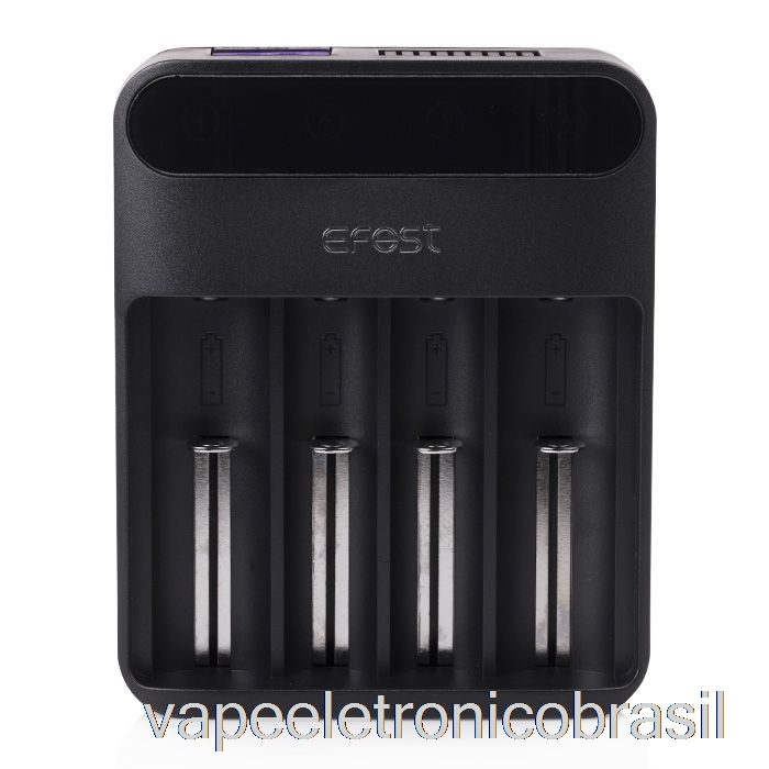 Vape Eletrônico Efest Exuberante Q4 Carregador De Bateria Led Inteligente De 4 Compartimentos
