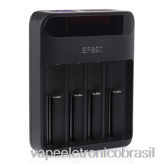 Vape Eletrônico Efest Exuberante Q4 Carregador De Bateria Led Inteligente De 4 Compartimentos