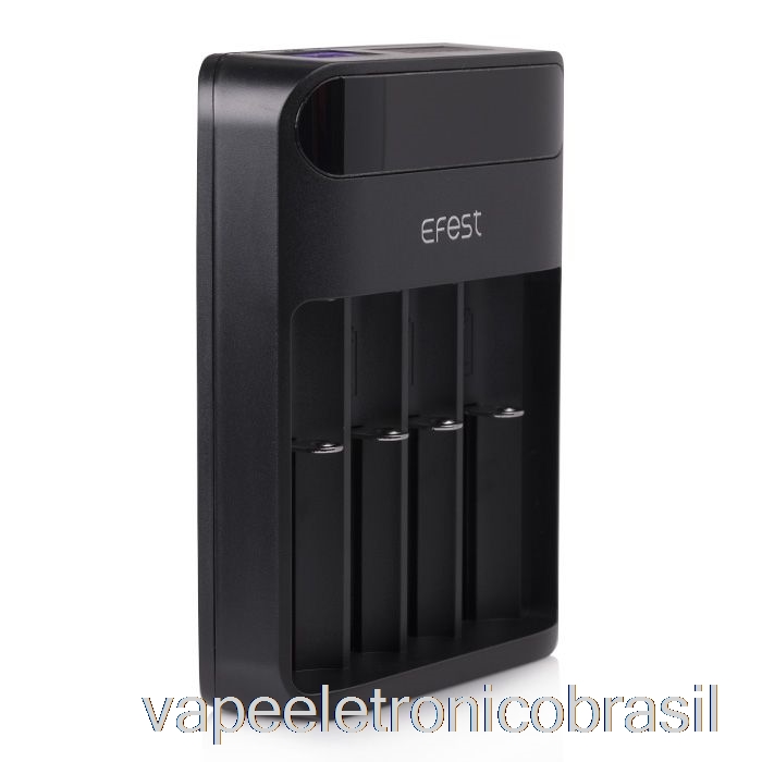Vape Eletrônico Efest Exuberante Q4 Carregador De Bateria Led Inteligente De 4 Compartimentos