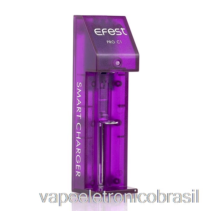 Vape Recarregável Efest Pro C1 Carregador De Bateria Inteligente De 1 Compartimento