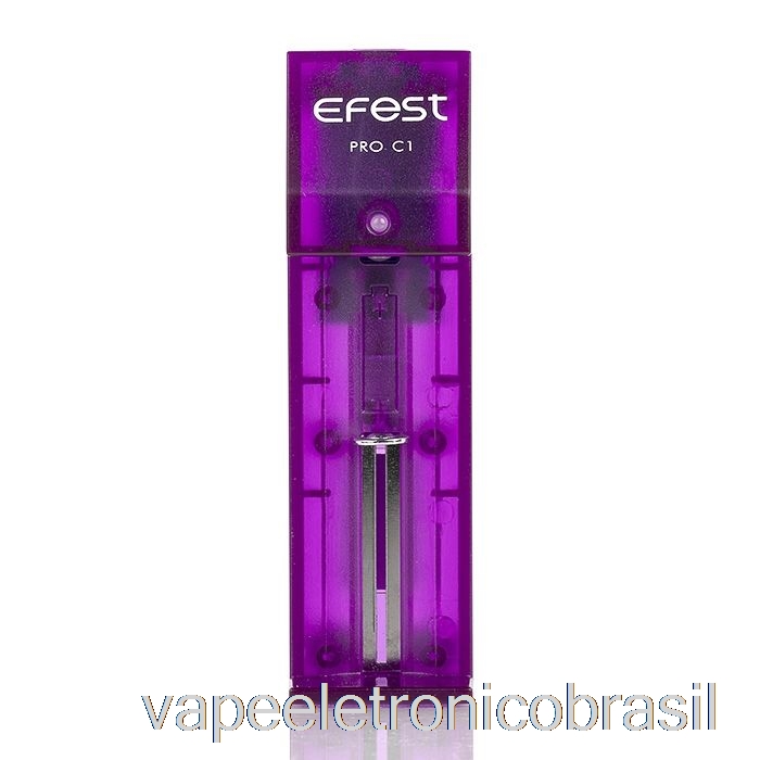 Vape Recarregável Efest Pro C1 Carregador De Bateria Inteligente De 1 Compartimento