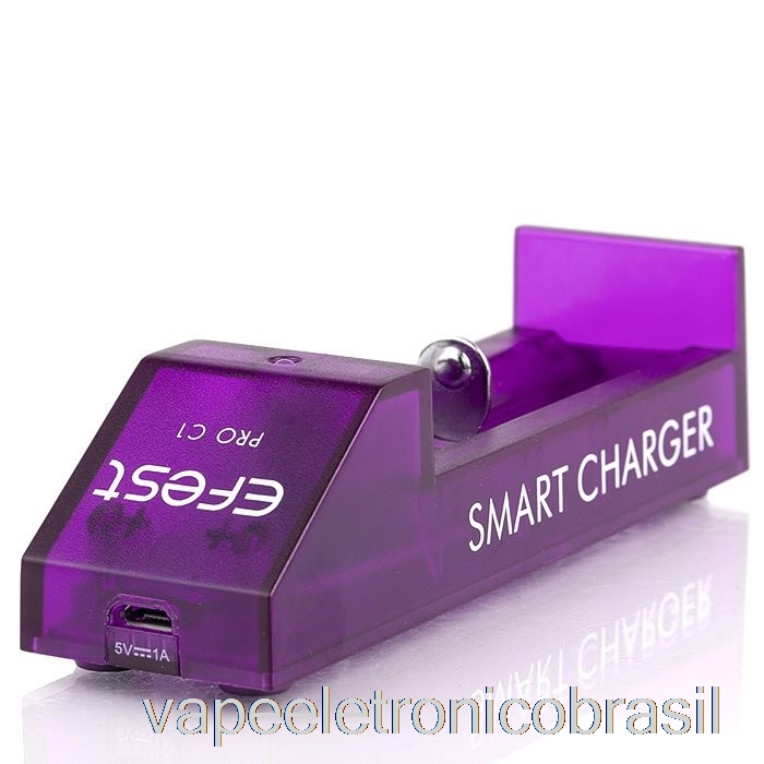 Vape Recarregável Efest Pro C1 Carregador De Bateria Inteligente De 1 Compartimento