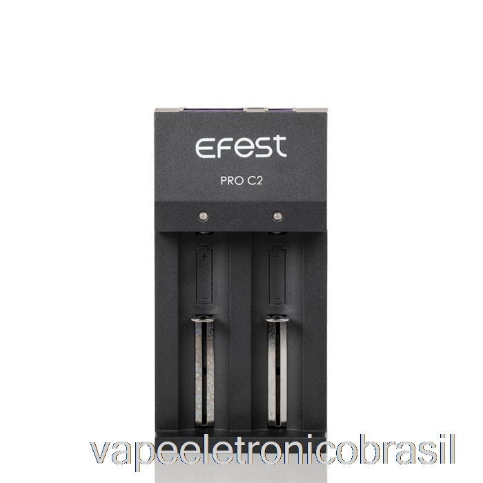 Vape Recarregável Efest Pro C2 Carregador De Bateria Inteligente De 2 Baias
