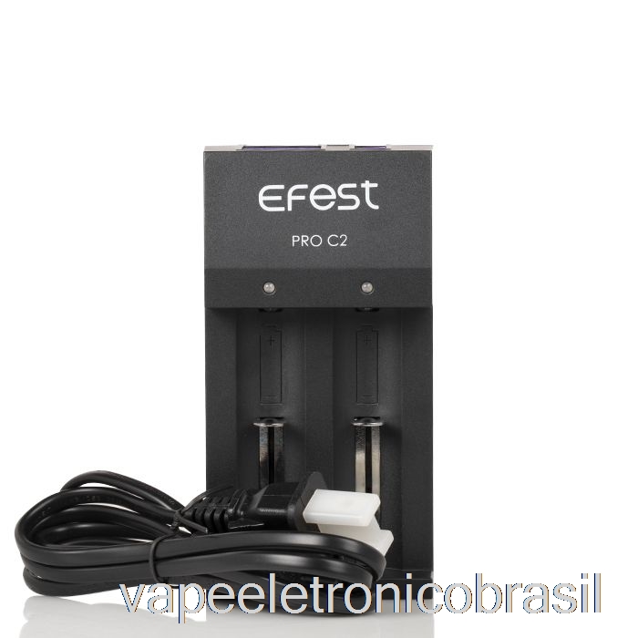 Vape Recarregável Efest Pro C2 Carregador De Bateria Inteligente De 2 Baias