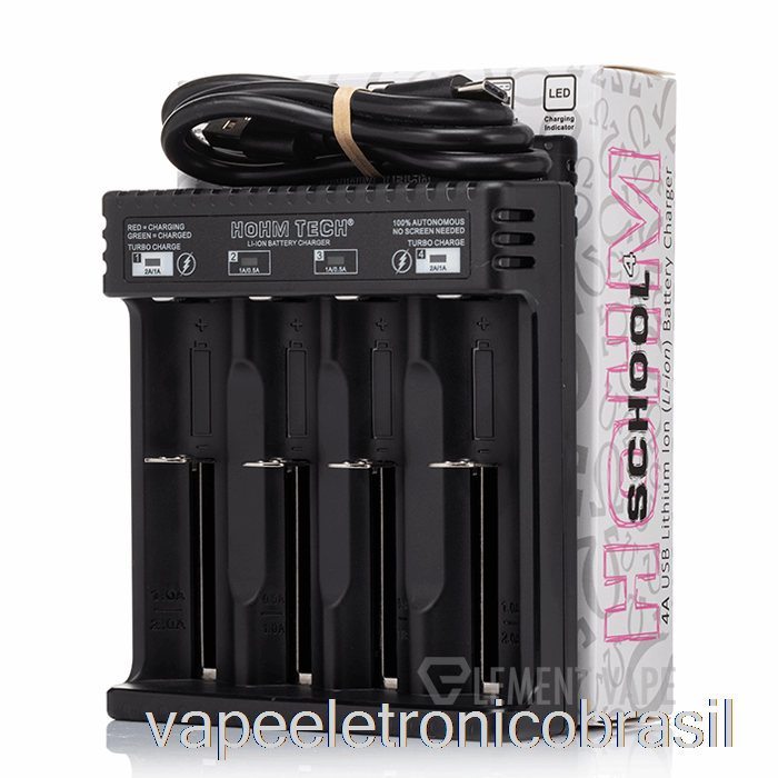 Vape Eletrônico Hohm Tech School 4 4a Carregador Usb-c