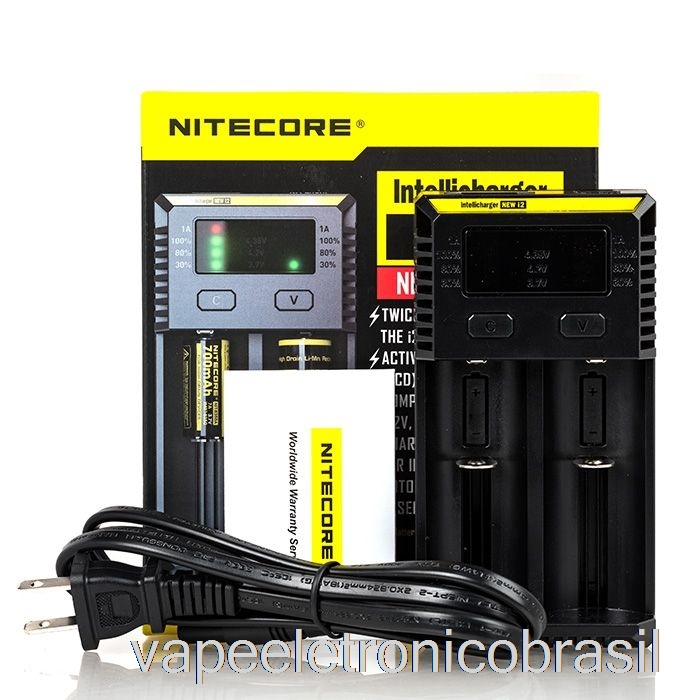 Carregador De Bateria Vape Eletrônico Nitecore I2 (2 Baias)