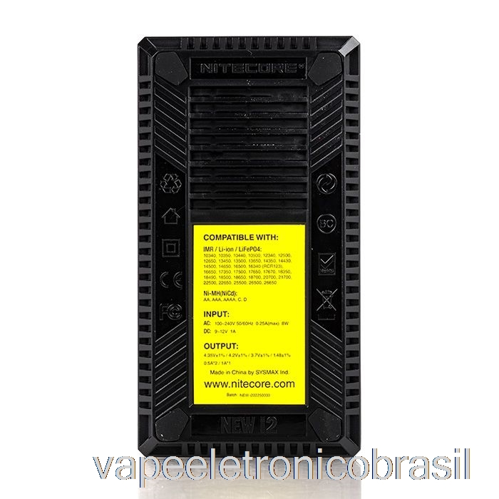 Carregador De Bateria Vape Eletrônico Nitecore I2 (2 Baias)