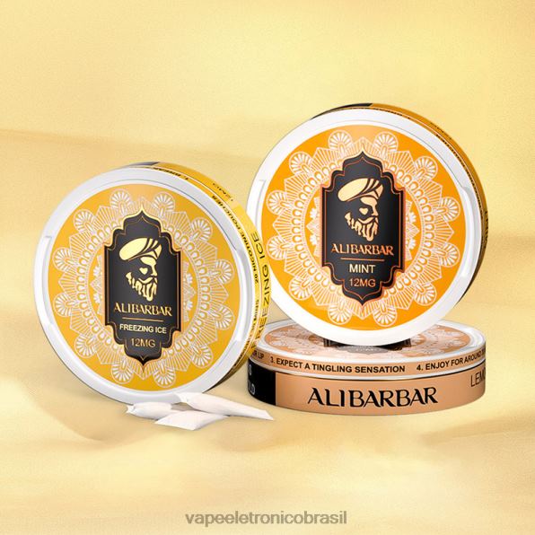 Alibarbar bolsas de nicotina gelo de cereja 6BR2881 - Vape Recarregável