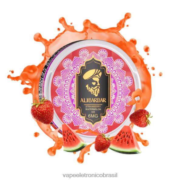 Alibarbar bolsas de nicotina gelo de melancia de morango 6BR2893 - Vape Eletronico