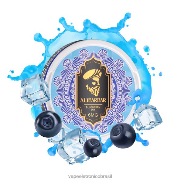 Alibarbar bolsas de nicotina gelo de morango e kiwi 6BR2891 - Vape Recarregável