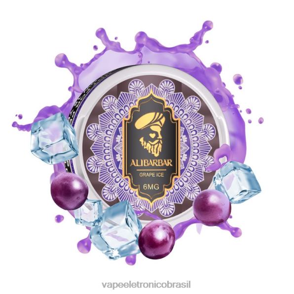 Alibarbar bolsas de nicotina gelo de uva 6BR2885 - Vape Sem Nicotina