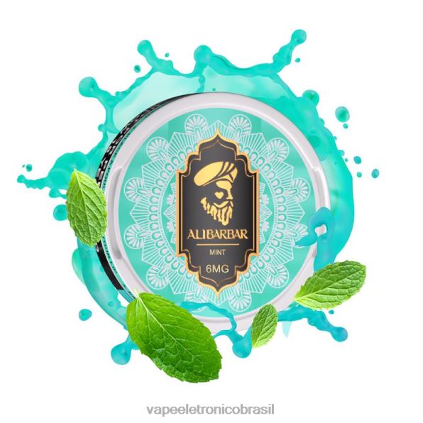 Alibarbar bolsas de nicotina hortelã 6BR2889 - Vape Descartavel