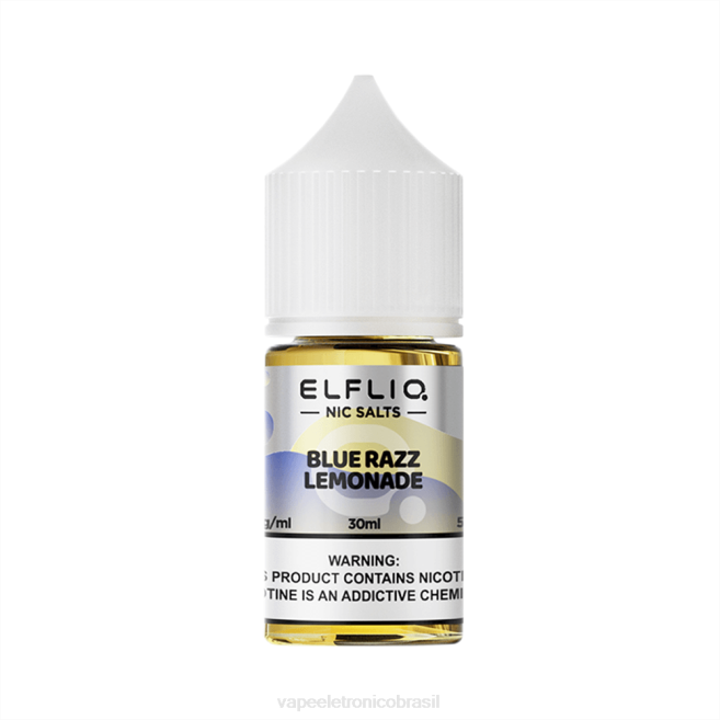 ELFBAR ELFLIQ Nic Salt 30ml Limonada azul Razz 224B10 Vape Sem Nicotina
