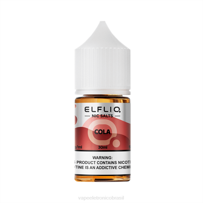 ELFBAR ELFLIQ Nic Salt 30ml cola 224B15 Vape Sem Nicotina