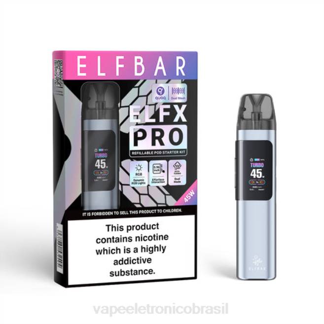 ELFBAR ELFX Pro dispositivo aberto preto 224B5 Vape Sem Nicotina