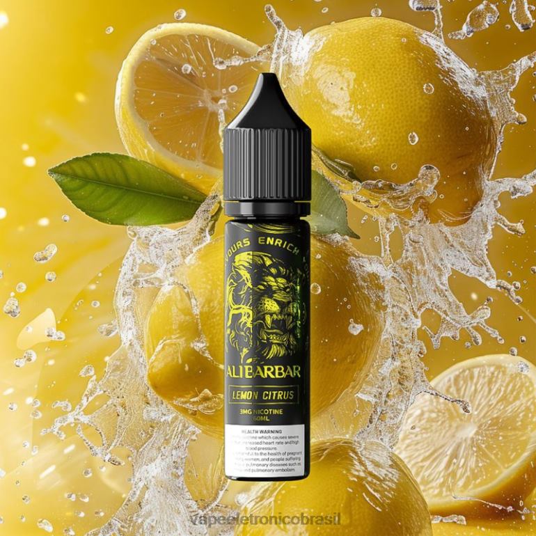 Alibarbar doca de ônix para narguilé limão cítrico 6X0X0108 - Vape Sem Nicotina