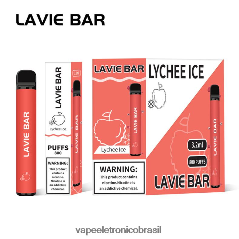 LAVIE BAR 800 baforadas gelo de lichia 4DFH2313 - Vape Eletronico