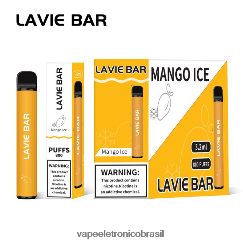 LAVIE BAR 800 baforadas gelo de manga 4DFH2309 - Vape Descartavel