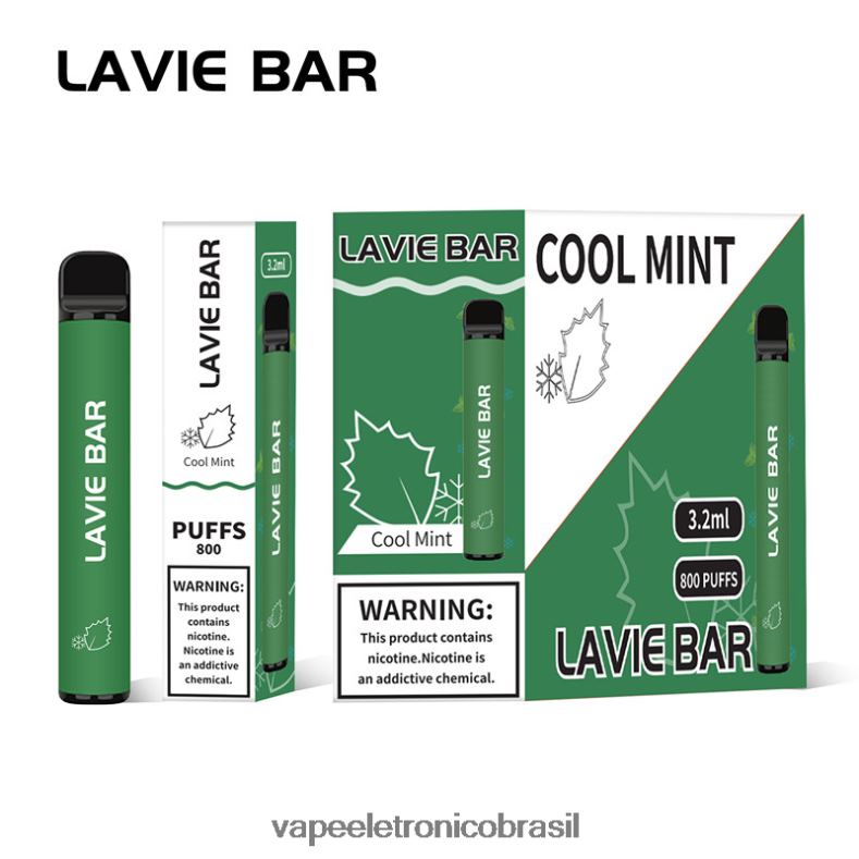 LAVIE BAR 800 baforadas menta fresca 4DFH2311 - Vape Recarregável