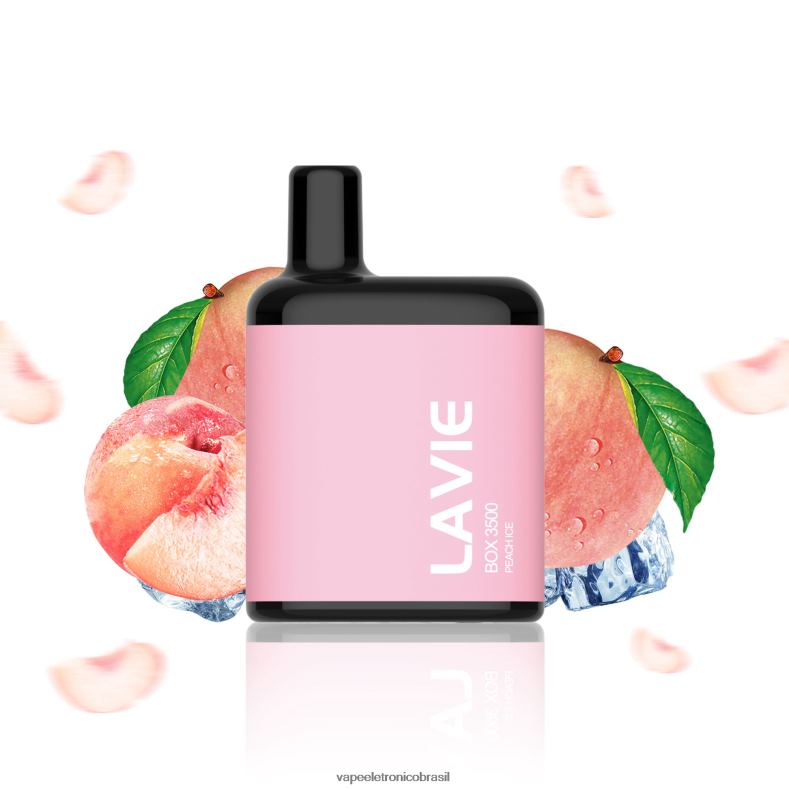 LAVIE BOX 3500 baforadas gelo de pêssego 4DFH2209 - Vape Descartavel