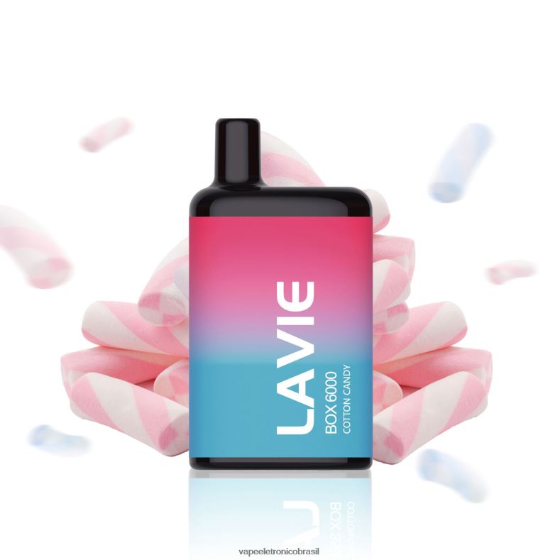 LAVIE BOX 6.000 baforadas algodão doce 4DFH2206 - Vape Recarregável