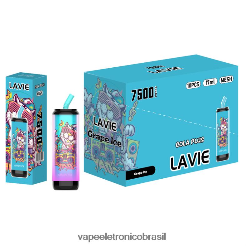 LAVIE Cola Plus 7.500 baforadas gelo de uva 4DFH2254 - Vape Descartavel