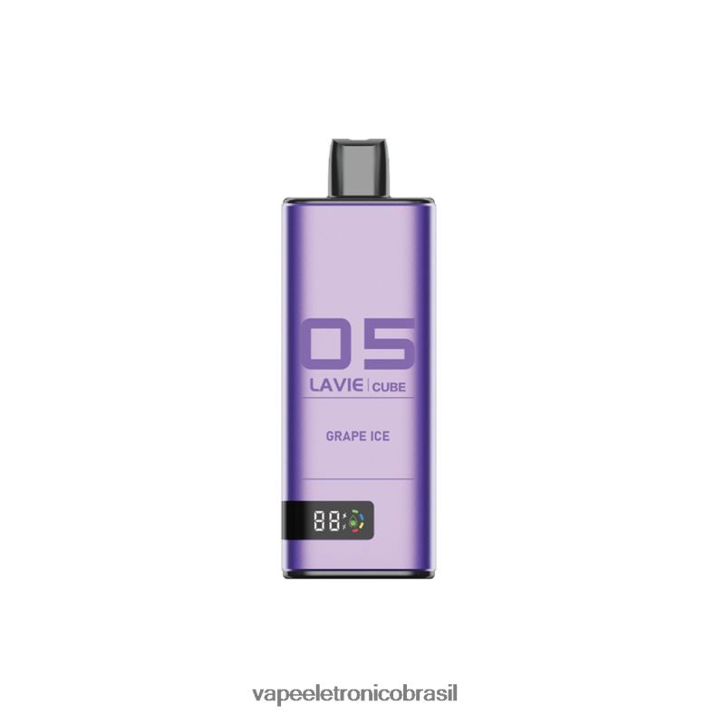 LAVIE Cube 20.000 baforadas gelo de uva 4DFH239 - Vape Descartavel