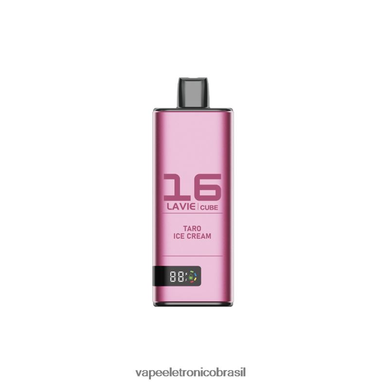 LAVIE Cube 20.000 baforadas sorvete de taro 4DFH250 - Vape Sem Nicotina