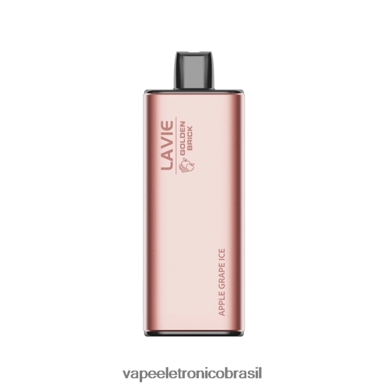 LAVIE GOLDEN BRICK 10.000 baforadas gelo de maçã e uva 4DFH252 - Vape Vaporesso