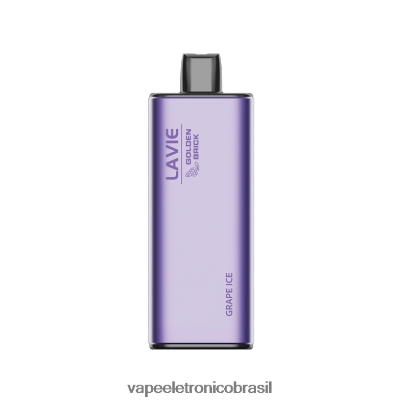 LAVIE GOLDEN BRICK 10.000 baforadas gelo de uva 4DFH259 - Vape Descartavel