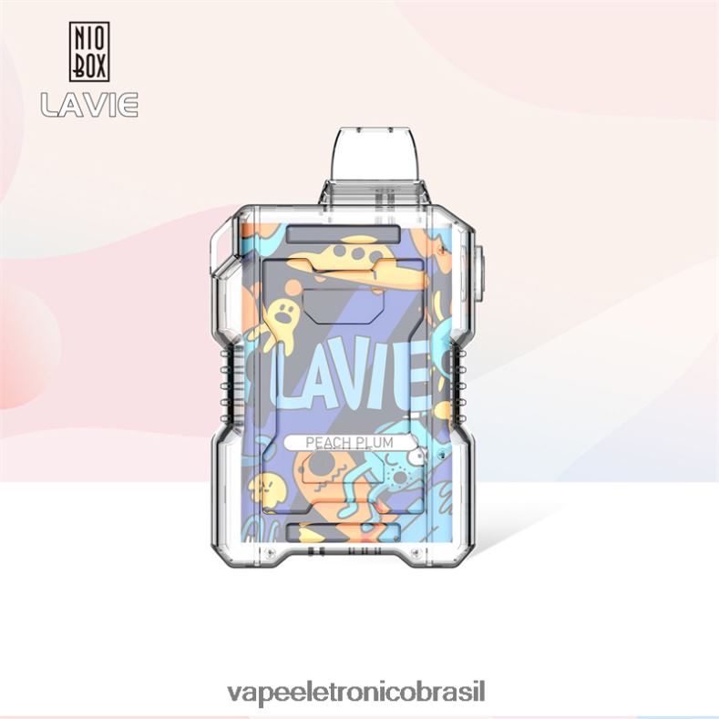 LAVIE NIO BOX 9.000 baforadas ameixa de pêssego 4DFH2198 - Vape Eletronico