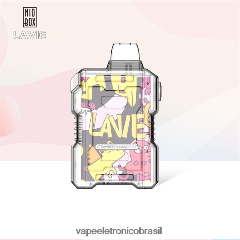 LAVIE NIO BOX 9.000 baforadas gelo de manga e morango 4DFH2190 - Vape Sem Nicotina