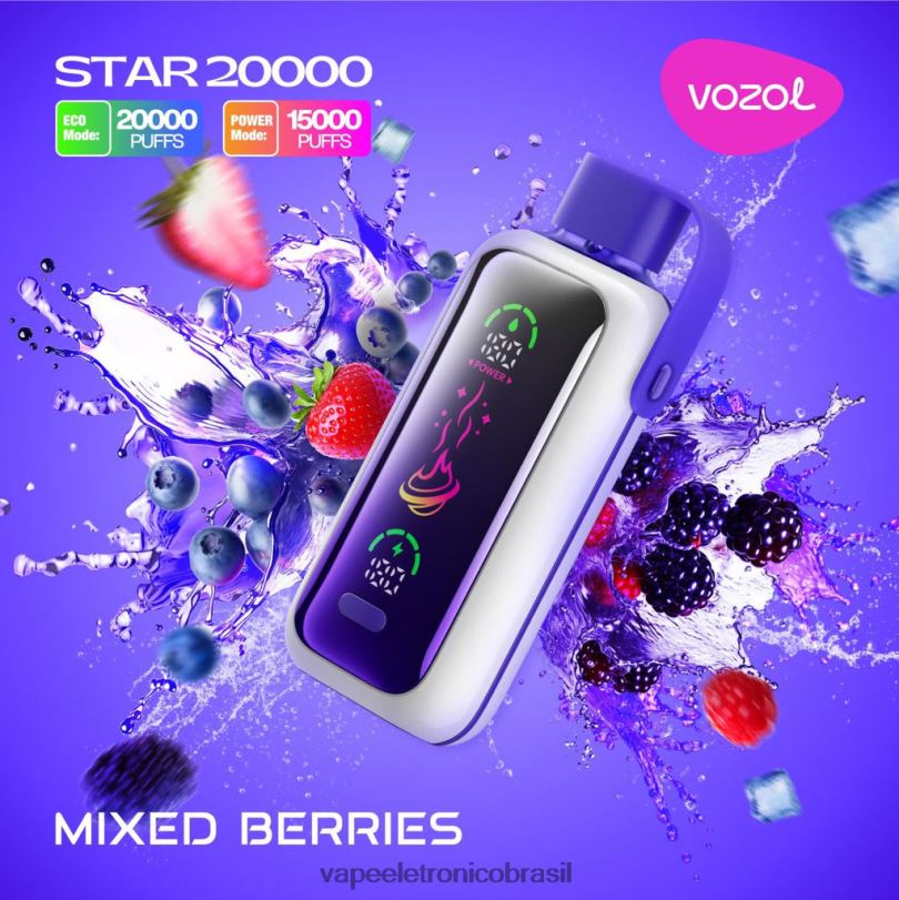Vape Descartavel - VOZOL STAR 20.000 frutas misturadas 6D4H614