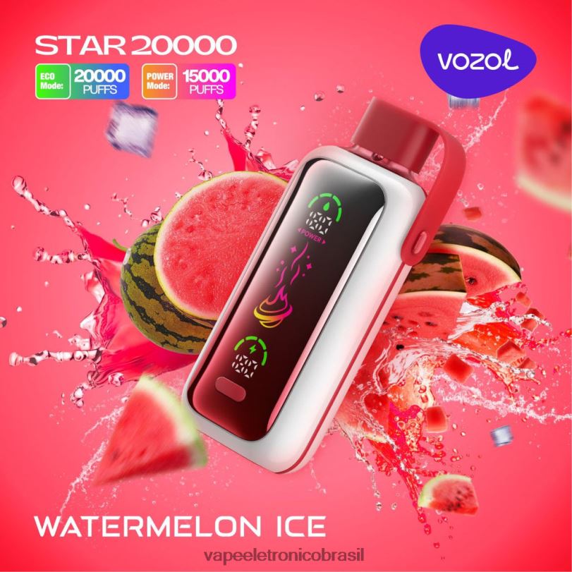 Vape Eletronico - VOZOL STAR 20.000 gelo de melancia 6D4H63