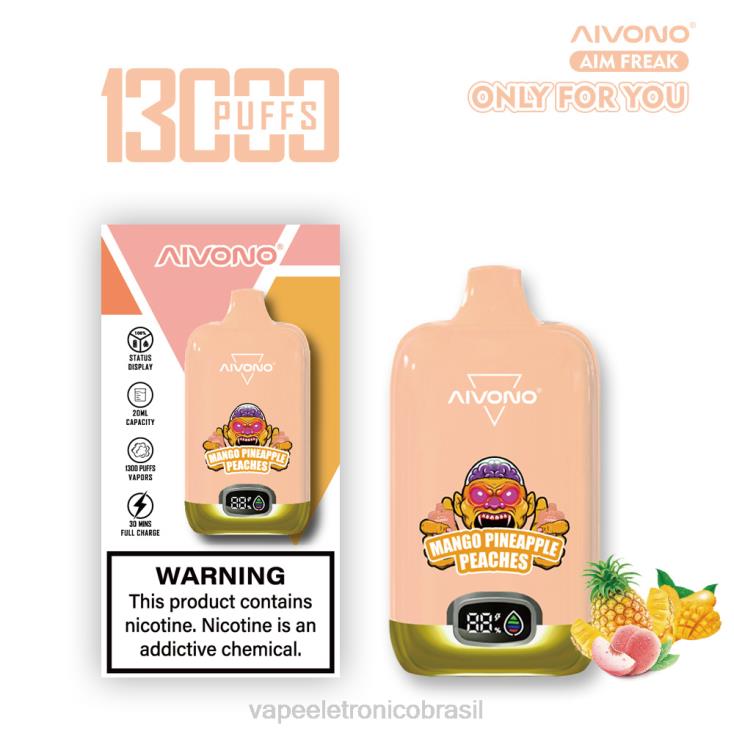 Aivono AIM FREAK 13.000 manga abacaxi pêssegos NHDB2250 - Vape Sem Nicotina
