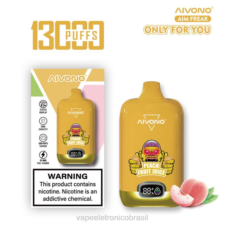 Aivono AIM FREAK 13.000 suco de pêssego NHDB2245 - Vape Sem Nicotina