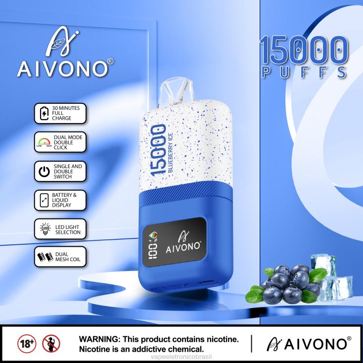 Aivono AIM magic 15.000 gelo de mirtilo NHDB268 - Vape Eletronico