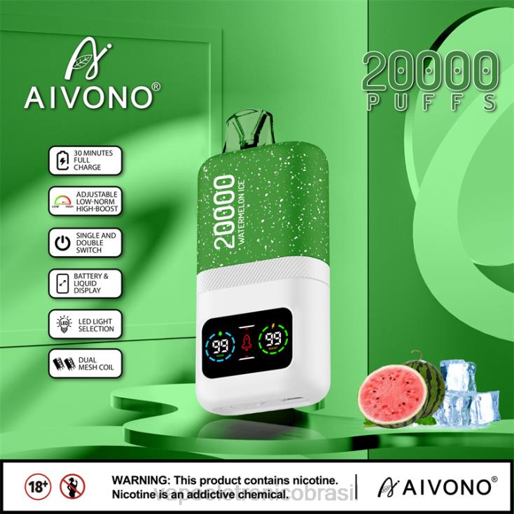 Aivono AIM magic 20.000 gelo de melancia NHDB275 - Vape Sem Nicotina
