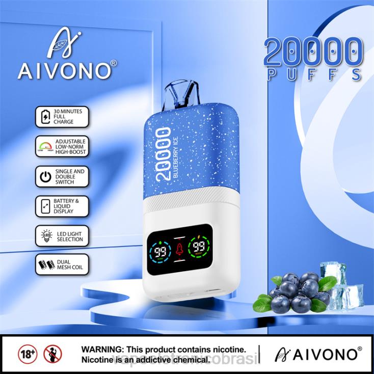 Aivono AIM magic 20.000 gelo de mirtilo NHDB273 - Vape Eletronico