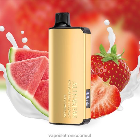 Alibarbar Ingot 20.000 vapores descartáveis melancia de coco com morango 6BR2843 - Vape Eletronico