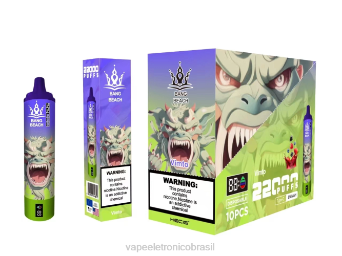 Bang Beach Tela inteligente de 22.000 baforadas vimto 226X018 - Vape Eletronico