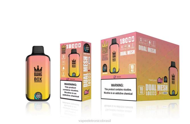 Bang Box 18.000 baforadas suco de pêssego 226X091 - Vape Recarregável