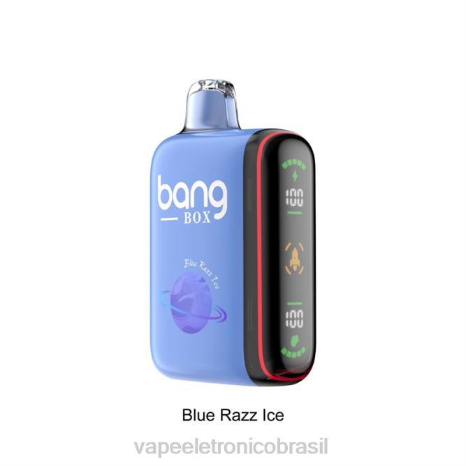 Bang Box Display de energia inteligente de 9000-18000 baforadas gelo azul 226X026 - Vape Recarregável