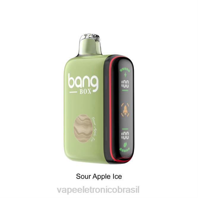 Bang Box Display de energia inteligente de 9000-18000 baforadas gelo de maçã azeda 226X028 - Vape Eletronico