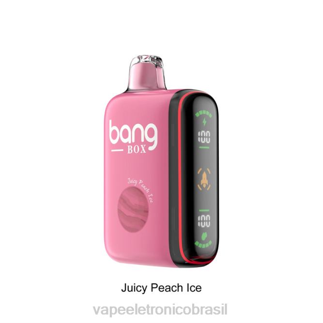 Bang Box Display de energia inteligente de 9000-18000 baforadas suculento gelo de pêssego 226X029 - Vape Descartavel